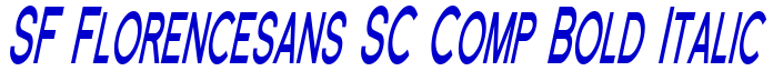 SF Florencesans SC Comp Bold Italic 字体