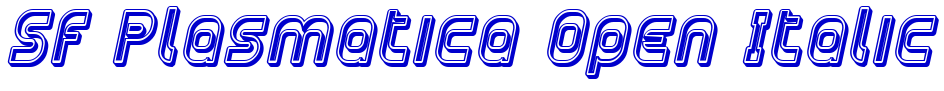 SF Plasmatica Open Italic 字体