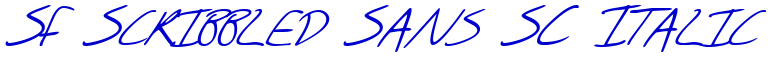 SF Scribbled Sans SC Italic 字体