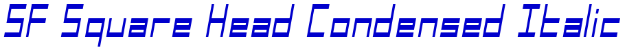 SF Square Head Condensed Italic 字体