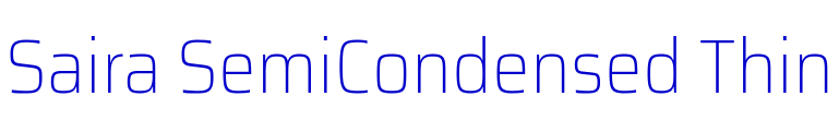 Saira SemiCondensed Thin 字体