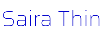 Saira Thin 字体