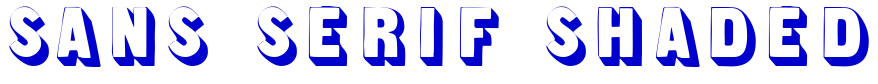 Sans Serif Shaded 字体