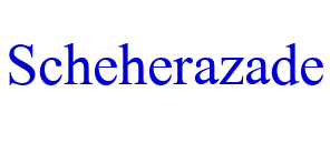 Scheherazade 字体