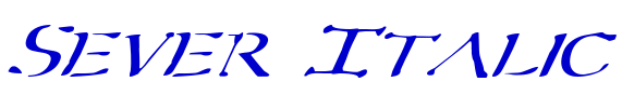 Sever Italic 字体