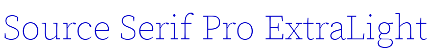 Source Serif Pro ExtraLight 字体