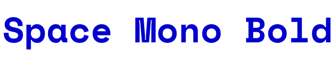 Space Mono Bold 字体