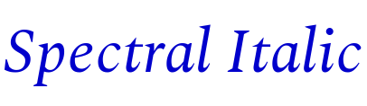 Spectral Italic 字体