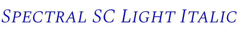 Spectral SC Light Italic 字体