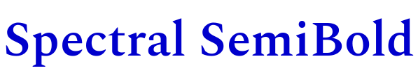 Spectral SemiBold 字体