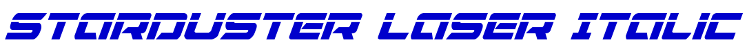 Starduster Laser Italic 字体