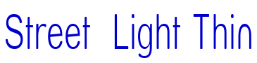 Street  Light Thin 字体