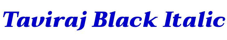 Taviraj Black Italic 字体