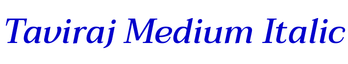 Taviraj Medium Italic 字体