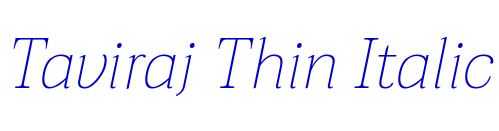 Taviraj Thin Italic 字体