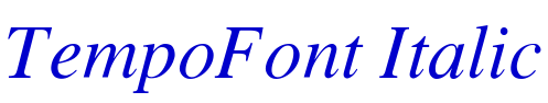TempoFont Italic 字体