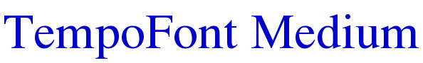 TempoFont Medium 字体