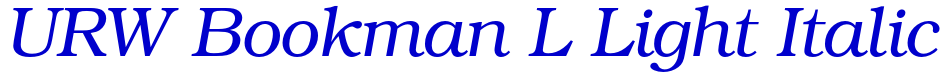 URW Bookman L Light Italic 字体