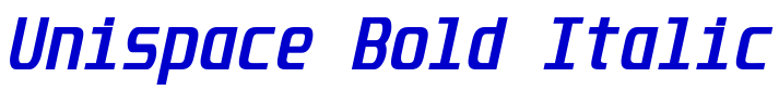 Unispace Bold Italic 字体