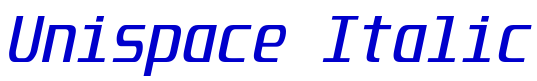 Unispace Italic 字体