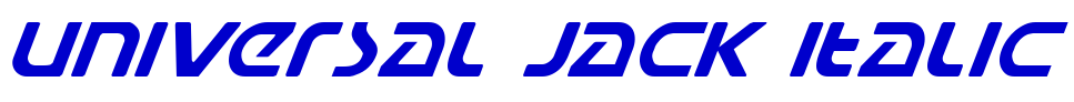 Universal Jack Italic 字体