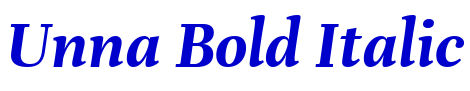 Unna Bold Italic 字体
