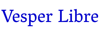 Vesper Libre 字体