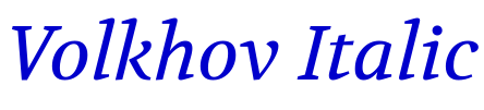 Volkhov Italic 字体
