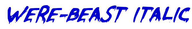 Were-Beast Italic 字体