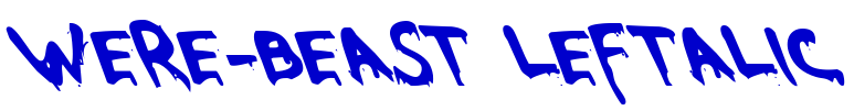 Were-Beast Leftalic 字体