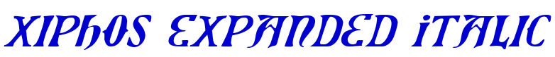 Xiphos Expanded Italic 字体