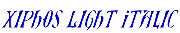 Xiphos Light Italic 字体