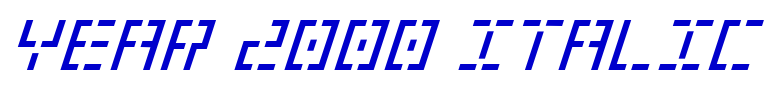 Year 2000 Italic 字体