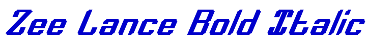 Zee Lance Bold Italic 字体