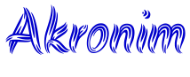 Akronim 字体