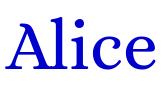 Alice 字体