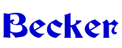 Becker 字体