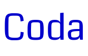 Coda 字体
