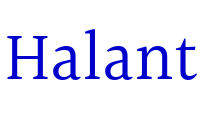 Halant 字体
