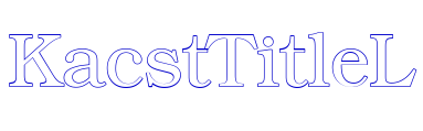 KacstTitleL 字体