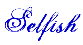 Selfish 字体