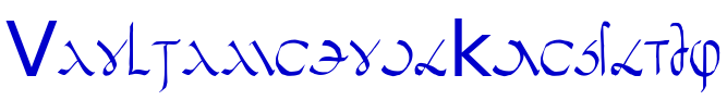 ValdyaansKlerkenschrift 字体
